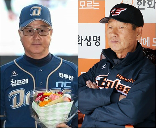 '양金시대,다시올까'지난주나란히4승1패로각각상위권과중위권도약의발판을마련한NC김경문(왼쪽),한화김성근감독.(자료사진=NC,한화)