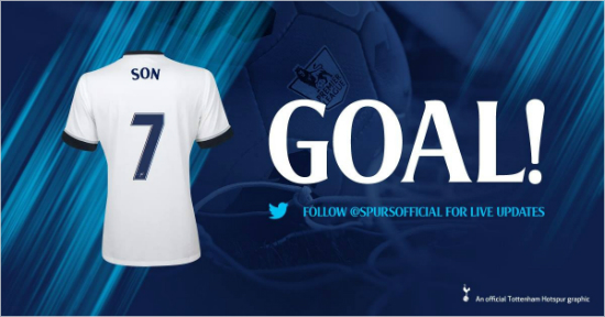 잉글랜드프리미어리그토트넘의공식SNS에는오랜만에손흥민의골소식을알리는게시물이올라왔다.(사진=토트넘공식페이스북갈무리)