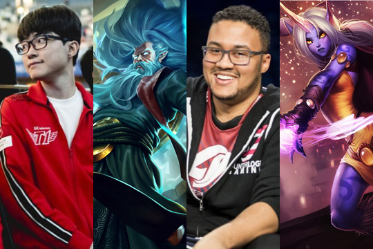 SK텔레콤 T1 이상혁의 핵심 챔피언인 질리언(왼쪽)과 CLG의 서포터 자케리 블랙이 사랑하는 소라카.