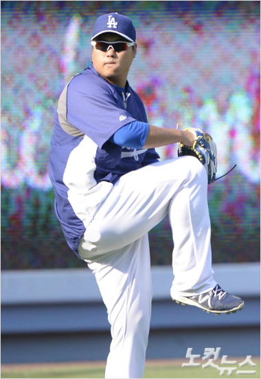 류현진이어깨수술후첫실전등판에서2이닝무실점호투를선보였다(자료사진)