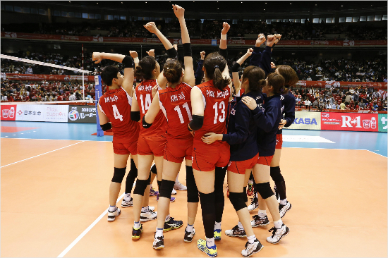 40년만의올림픽메달에도전하는여자배구대표팀.(사진=FIVB제공)