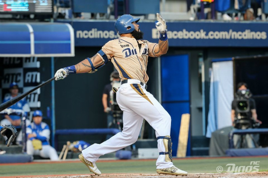 '내가바로테임즈다!'NC다이노스의에릭테임즈가통산100홈런에3개만을남겨두고있다.(사진=NC다이노스제공)