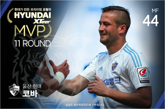 K리그클래식11라운드MVP코바.(사진=한국프로축구연맹제공)