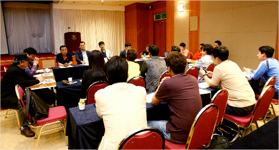 KOVO통합워크샵에는KOVO와각구단관계자,.언론관계자,유소년관계자등다양한참가자가참석해다양한의견을제시했다.(사진=KOVO제공)