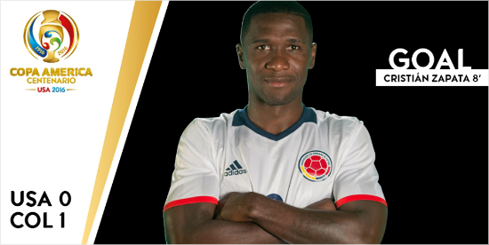 코파아메리카개막1호골을넣은사파타.(사진=코파아메리카페이스북)