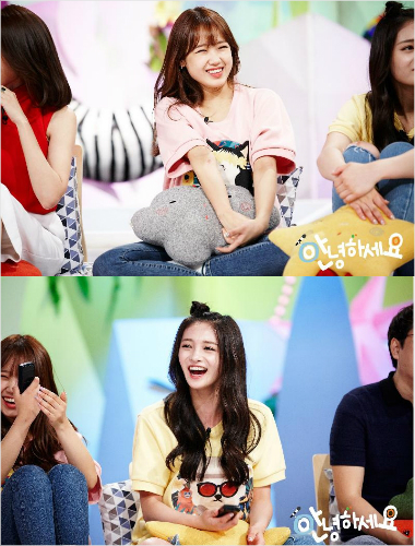 그룹아이오아이의멤버최유정과주결경.(사진=KBS제공)