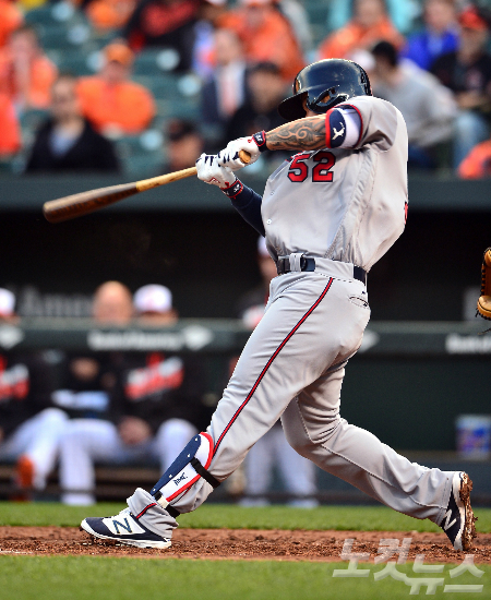 메이저리그미네소타의박병호가9일(한국시각)마이애미와경기에서시즌11호홈런을작성했다.(사진=노컷뉴스DB)