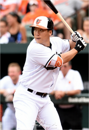 '이제야진가를알아보나'최근연이은맹타로현지언론의집중조명을받은메이저리그볼티모어김현수.(사진=노컷뉴스DB)