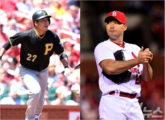 피츠버그강정호(사진왼쪽)와세인트루이스오승환(사진=노컷뉴스DB)