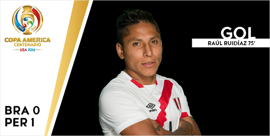 브라질을울린'신의손'라울루이디아스.(사진=코파아메리카페이스북)