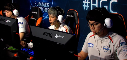 개막전서 완승을 거둔 MVP 블랙.(사진=히어로즈 글로벌 챔피언십 중계 캡처)