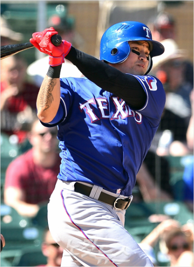 14일(한국시각)오클랜드와원정에서복귀전을자축하는시즌1호홈런을날린텍사스추신수.(사진=노컷뉴스DB)