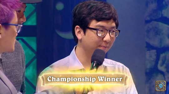 '핸섬가이' 강일묵(사진=유투브 채널 하스스톤 매치 캡처).