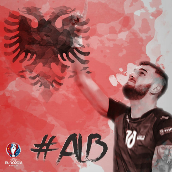 유로첫출전에역사적첫승을거둔알바니아.(사진=유럽축구연맹트위터)