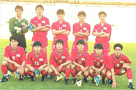 1991년세계청소녀축구선수권대회에출전한남북단일팀.