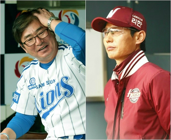 '뒤바뀐성적?'올해각각우승후보와약체로꼽혔던삼성과넥센은시즌의절반을향하는가운데오히려각각상위권과하위권성적을내고있다.사진은류중일삼성(왼쪽),염경엽넥센감독.(자료사진=삼성,넥센)