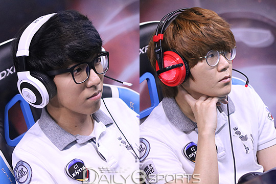 CJ 엔투스, '스카이' 김하늘과 '버블링' 박준형 kt전 선발로 내세워