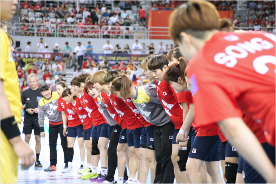 여자핸드볼대표팀.(사진=대한핸드볼협회제공)