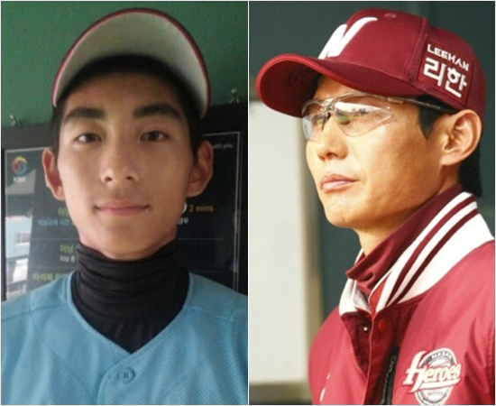 '강정호처럼커야한다'넥센이27일1차지명으로뽑은휘문고내야수이자야구천재이종범의외아들이정후(왼쪽)와강정호(피츠버그),박병호(미네소타)를메이저리그로보낸넥센염경엽감독.(자료사진=넥센)