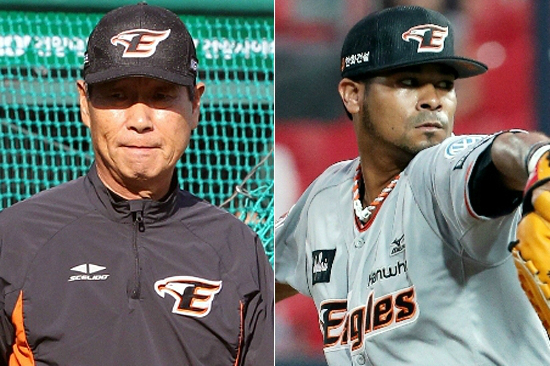 '애증의로저스'한화김성근감독이팀을떠난에스밀로저스의부상을지난2월부터알고있었다고밝혔다(사진=한화이글스제공)