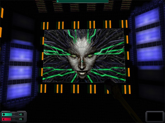 '시스템쇼크2'에서 정체를 밝히는 순간의 '쇼단'