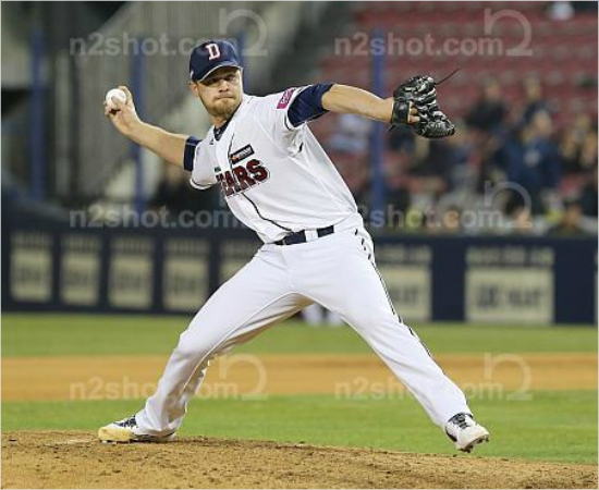 30일NC와홈경기에서역투를펼친두산우완마이클보우덴.(자료사진=두산베어스)