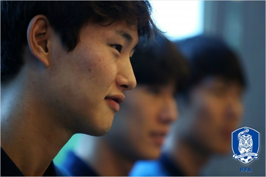 리우올림픽을앞둔올림픽축구대표팀선수들의얼굴에서는막연한기대가아닌분명한목표를향한의지를확인할수있었다.사진은중앙수비수정승현의모습.(사진=대한축구협회제공)