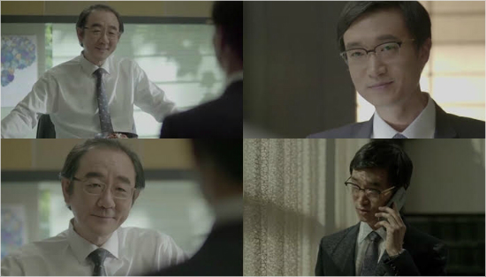 악덕체납자방필규(김홍파분)와부패한공무원안국장(조우진분).(사진=OCN제공)