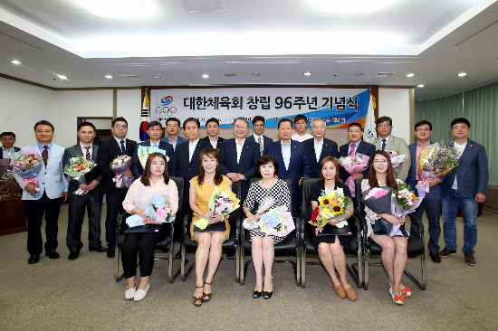 '100주년이머지않았다!'대한체육회는12일서울올림픽파크텔에서창립96주년기념식을열었다.(사진=대한체육회제공)