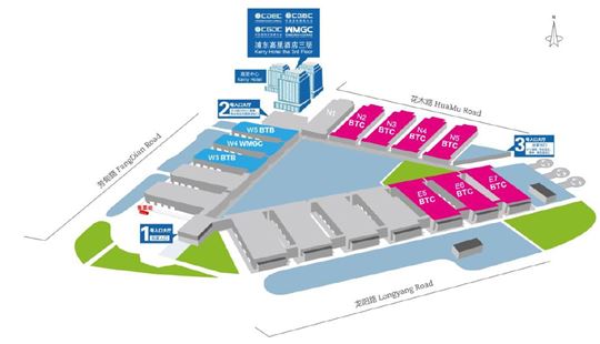 차이나조이 2016 전시장 조감도