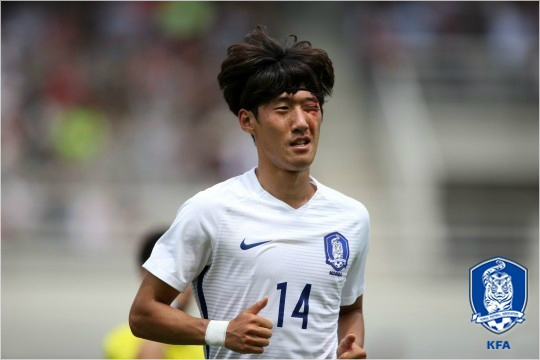 새롭게올림픽축구대표팀에합류한김민태.(사진=대한축구협회제공)