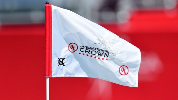 국가대항전인인터내셔널크라운개막이하루앞으로다가온가운데홀깃발이펄럭이고있다.사진=LPGA투어홈페이지