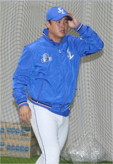 해외도박혐의로불구속기소가결정돼삼성이계약해지를요청한투수안지만.(자료사진=삼성)