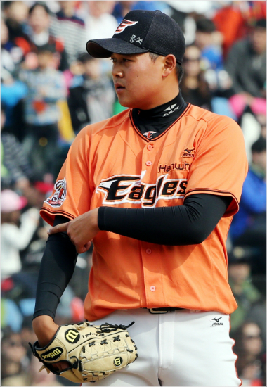 KIA유창식은한화시절이던2014년4월1일삼성과경기에서승부조작을시도한사실을자진신고했다.(자료사진=한화)