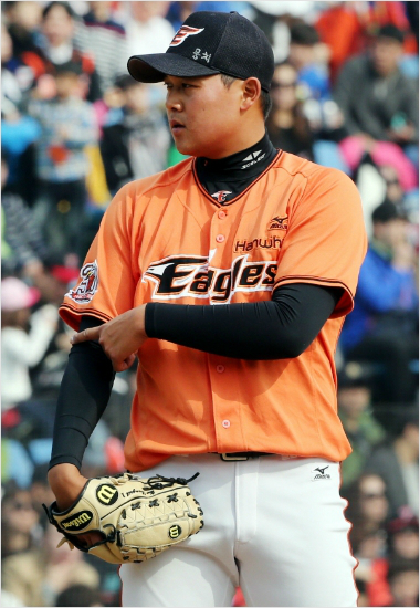 한화시절인2014년두차례에걸쳐승부조작에가담한KIA투수유창식.(자료사진=한화)