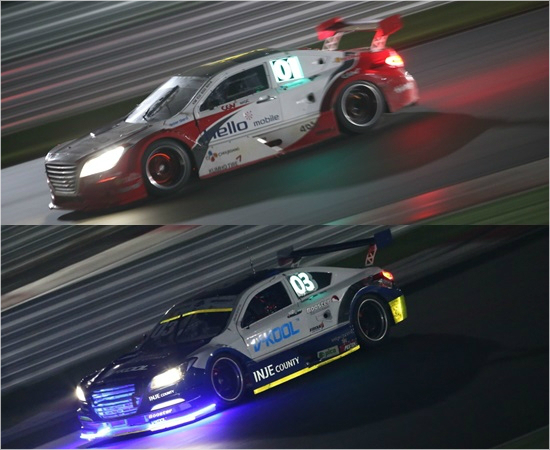 CJ대한통운슈퍼레이스는전체8번의경주가운데5번째경주를강원도인제스피디움에서무더위를피해야간레이스로치른다.(사진=CJ대한통운슈퍼레이스제공)