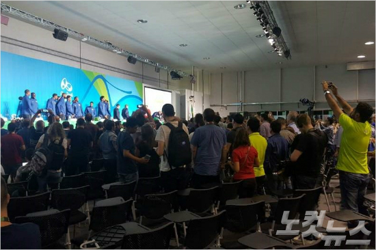 5일브라질리우데자네이루메인프레스센터(MPC)에서미국남자농구대표팀의공식기자회견이열렸다(사진=노컷뉴스)