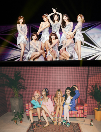 소녀시대(위),원더걸스(사진=SM,JYP엔터테인먼트제공)