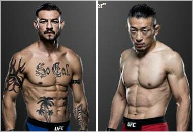 컵스완슨과가와지리다츠야.좌로부터.사진=UFC제공