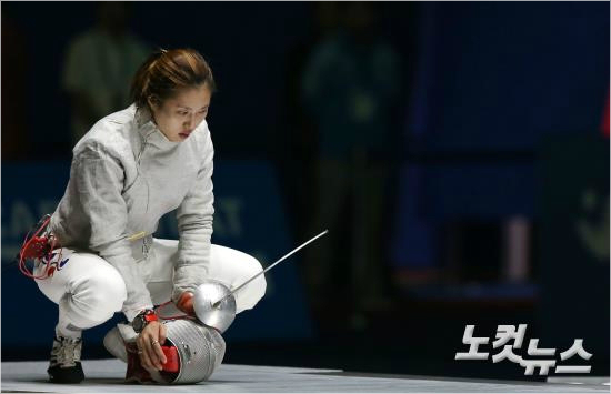 올림픽2연패에도전하는여자펜싱사브르김지연.(자료사진)