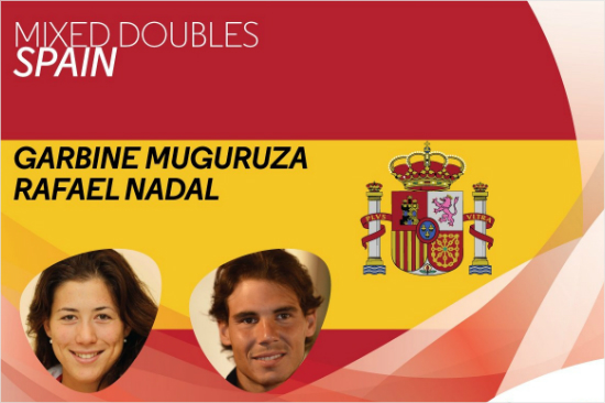 스페인의혼합복식조나달(오른쪽)과무구루사.(국제테니스연맹트위터)