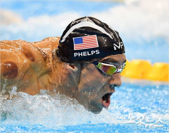 미국의수영황제마이클펠프스(올림픽사진공동취재단)
