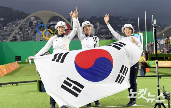 여자양궁대표팀이전원개인전16강에진출했다.(올림픽사진공동취재단)