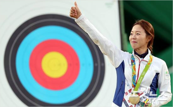 여자개인전금메달리스트장혜진.(올림픽사진공동취재단)