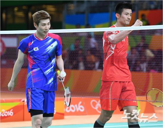 배드민턴남자단식8강에서아쉽게패한손완호.(올림픽사진공동취재단)