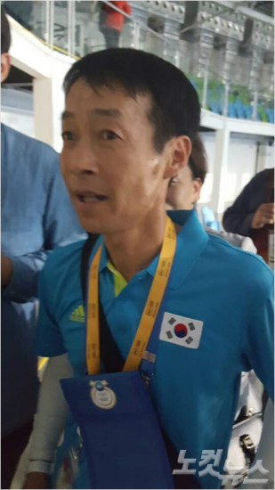 김소희선수아버지김병호씨.(리우=박지환기자)