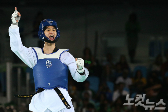 '2016리우올림픽'태권도남자68kg급에서동메달을차지한이대훈.(올림픽사진공동취재단)