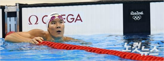 한국수영의유일한올림픽메달리스트였던박태환.(올림픽사진공동취재단)