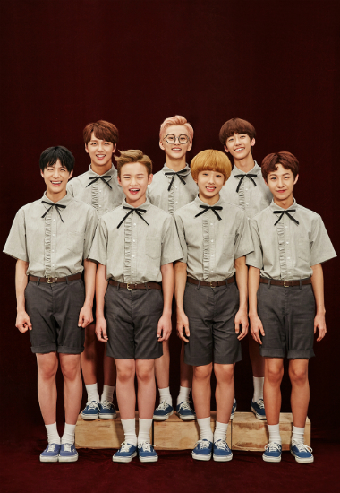 앞줄왼쪽부터제노,천러,지성,런쥔.뒷줄왼쪽부터해찬,마크,재민(사진=SM엔터테인먼트제공)