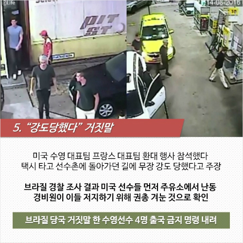 이게 웬 망신? 리우 올림픽, 불미스러운 장면 Top5